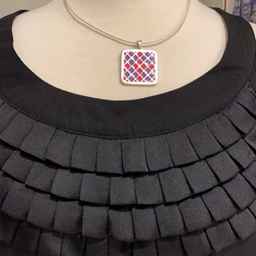 🔥 Sold 🔥Reversible necklace pink/purple tones - Picture 4 of 4